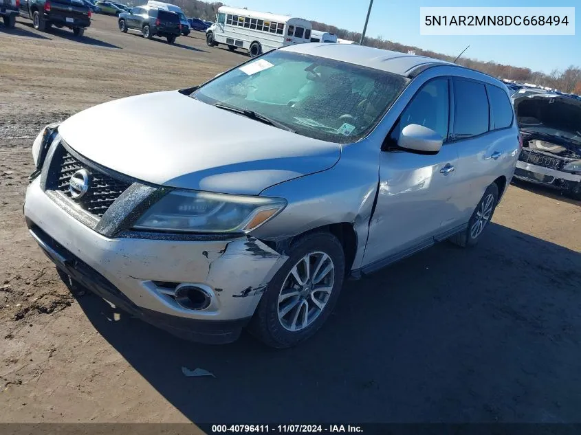 2013 Nissan Pathfinder S VIN: 5N1AR2MN8DC668494 Lot: 40796411