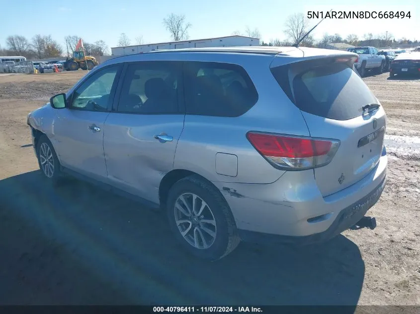 2013 Nissan Pathfinder S VIN: 5N1AR2MN8DC668494 Lot: 40796411