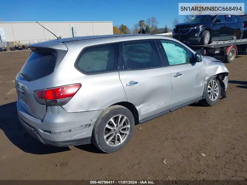 2013 Nissan Pathfinder S VIN: 5N1AR2MN8DC668494 Lot: 40796411