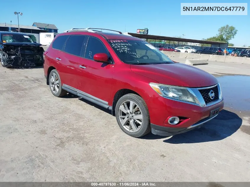 2013 Nissan Pathfinder Platinum VIN: 5N1AR2MN7DC647779 Lot: 40797630