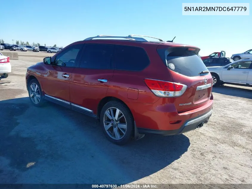 2013 Nissan Pathfinder Platinum VIN: 5N1AR2MN7DC647779 Lot: 40797630