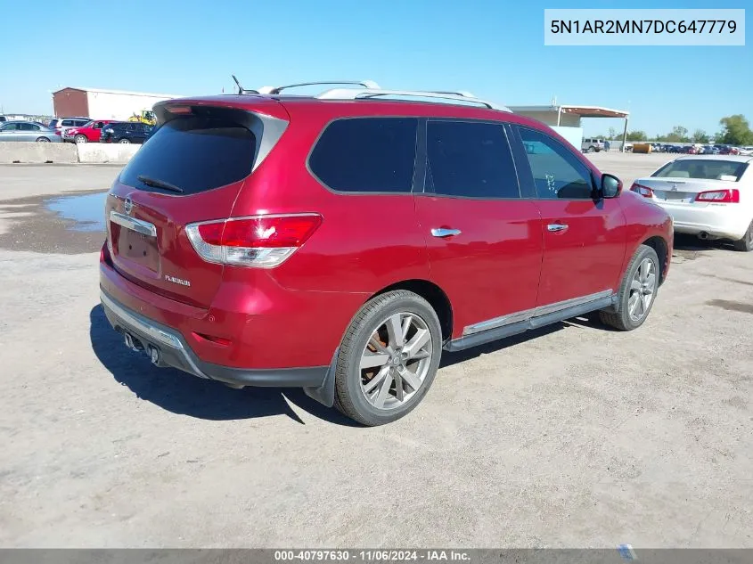 2013 Nissan Pathfinder Platinum VIN: 5N1AR2MN7DC647779 Lot: 40797630