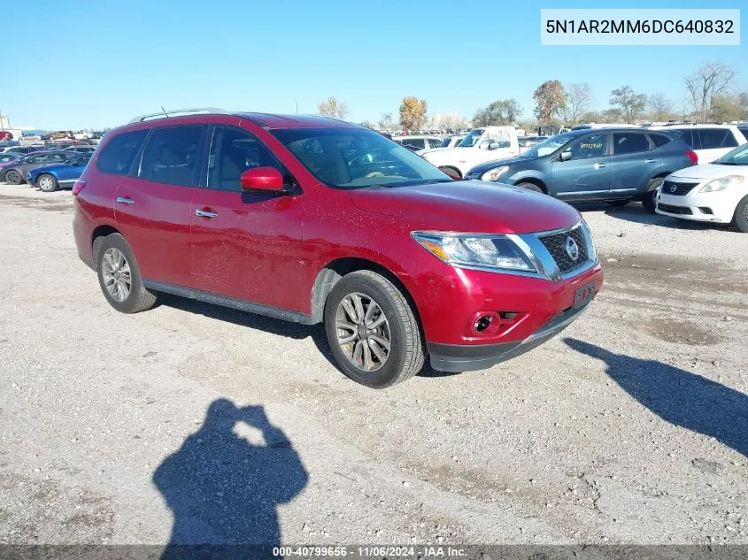 2013 Nissan Pathfinder Sv VIN: 5N1AR2MM6DC640832 Lot: 40799656