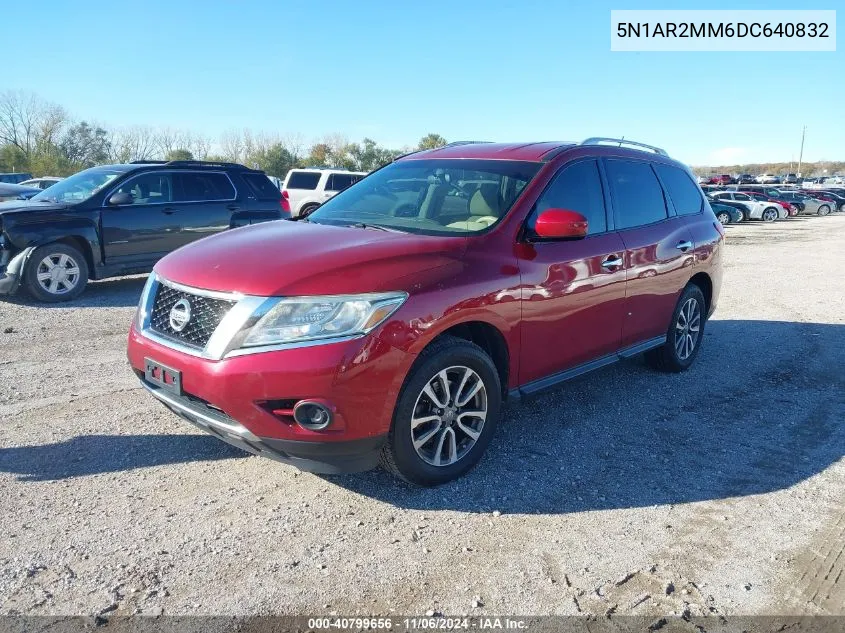 2013 Nissan Pathfinder Sv VIN: 5N1AR2MM6DC640832 Lot: 40799656