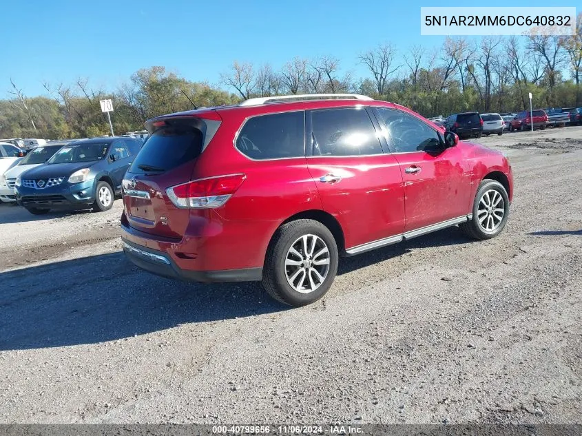 2013 Nissan Pathfinder Sv VIN: 5N1AR2MM6DC640832 Lot: 40799656