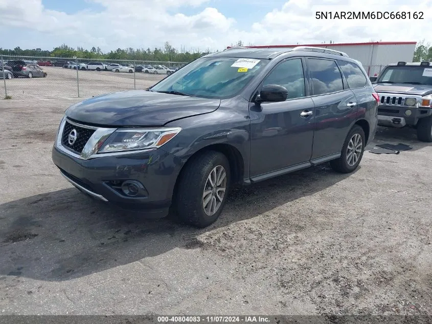 2013 Nissan Pathfinder Sv VIN: 5N1AR2MM6DC668162 Lot: 40804083