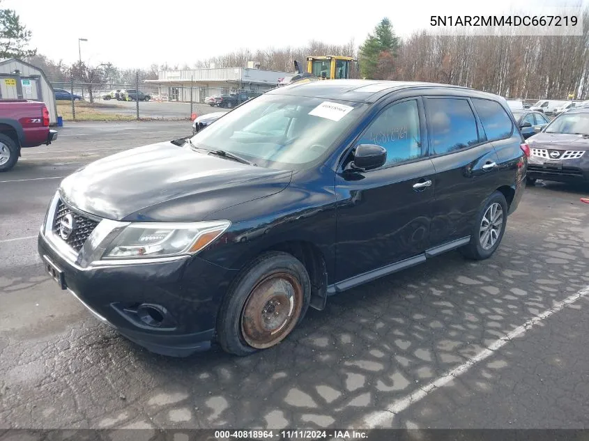 2013 Nissan Pathfinder S/Sv/Sl/Platinum VIN: 5N1AR2MM4DC667219 Lot: 40818964