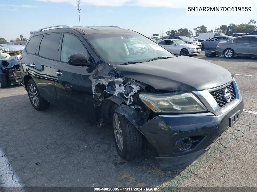 2013 Nissan Pathfinder Sv VIN: 5N1AR2MN7DC619559 Lot: 40826085