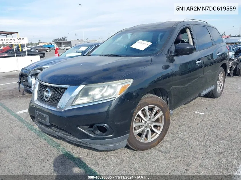 2013 Nissan Pathfinder Sv VIN: 5N1AR2MN7DC619559 Lot: 40826085