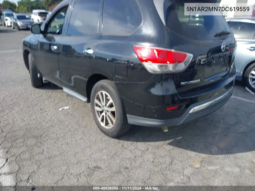 2013 Nissan Pathfinder Sv VIN: 5N1AR2MN7DC619559 Lot: 40826085