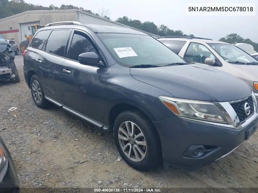 2013 Nissan Pathfinder Sv VIN: 5N1AR2MM5DC678018 Lot: 40830138