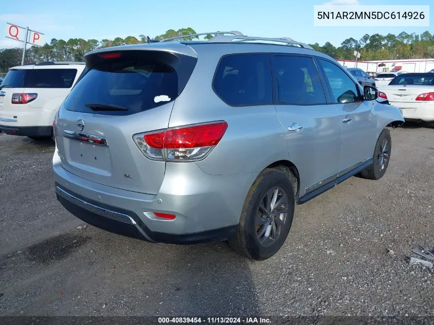 2013 Nissan Pathfinder Sl VIN: 5N1AR2MN5DC614926 Lot: 40839454