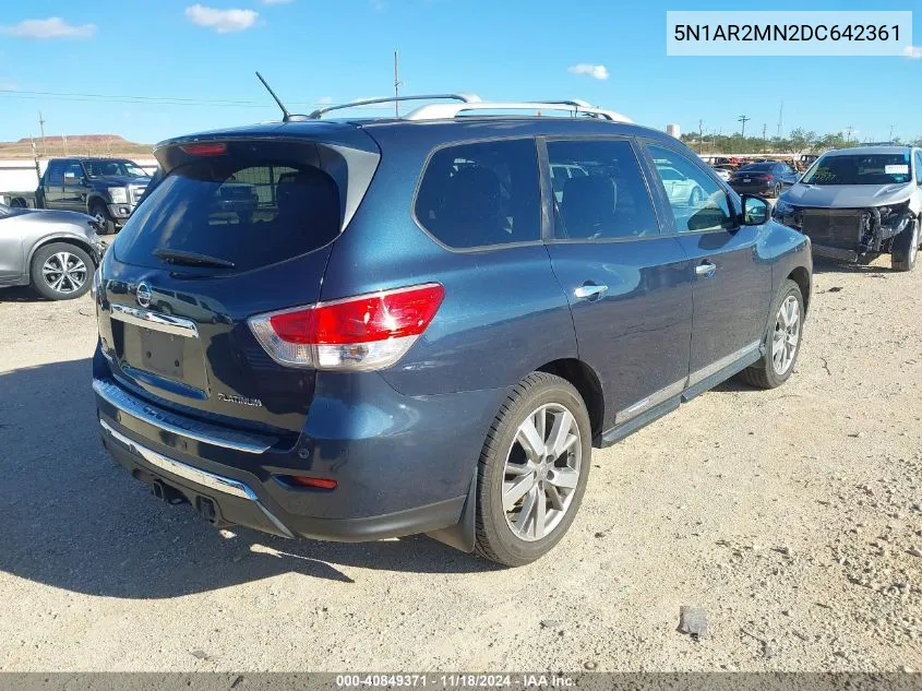 5N1AR2MN2DC642361 2013 Nissan Pathfinder Platinum