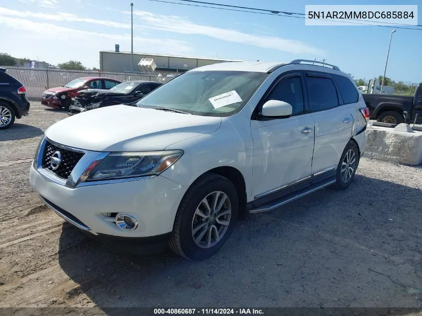 2013 Nissan Pathfinder Sl VIN: 5N1AR2MM8DC685884 Lot: 40860687