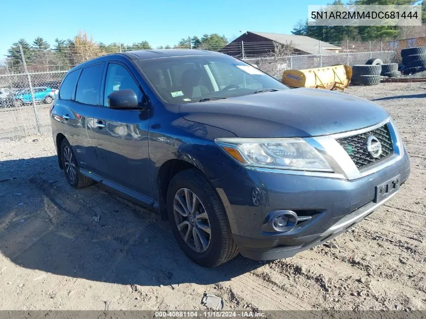 2013 Nissan Pathfinder S VIN: 5N1AR2MM4DC681444 Lot: 40881104