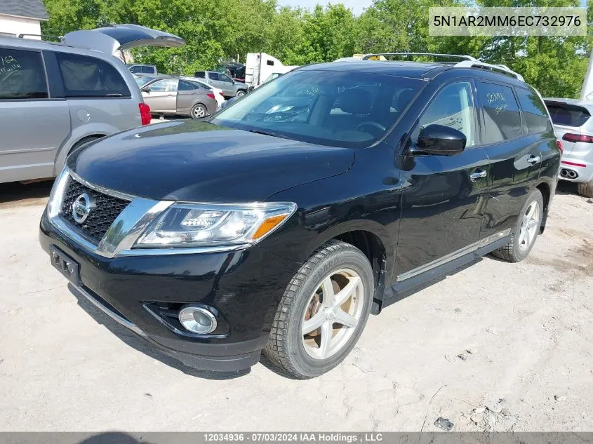 2014 Nissan Pathfinder S/Sv/Sl/Platinum VIN: 5N1AR2MM6EC732976 Lot: 12034936