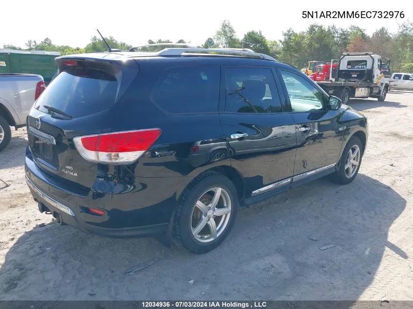 2014 Nissan Pathfinder S/Sv/Sl/Platinum VIN: 5N1AR2MM6EC732976 Lot: 12034936