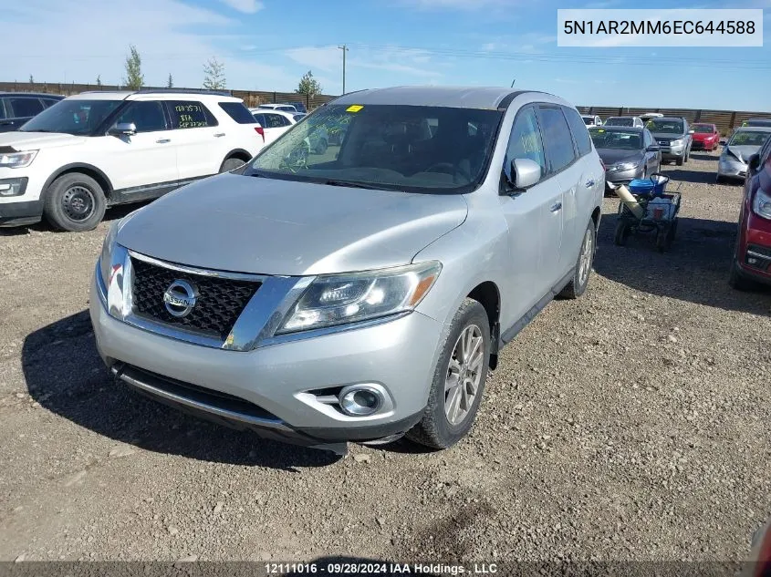 2014 Nissan Pathfinder VIN: 5N1AR2MM6EC644588 Lot: 12111016