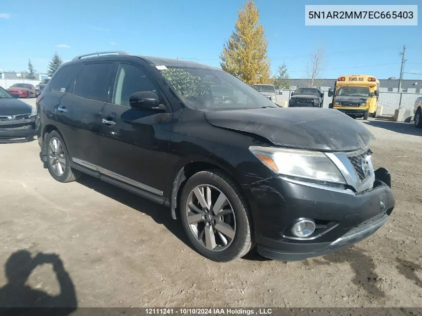 2014 Nissan Pathfinder VIN: 5N1AR2MM7EC665403 Lot: 12111241