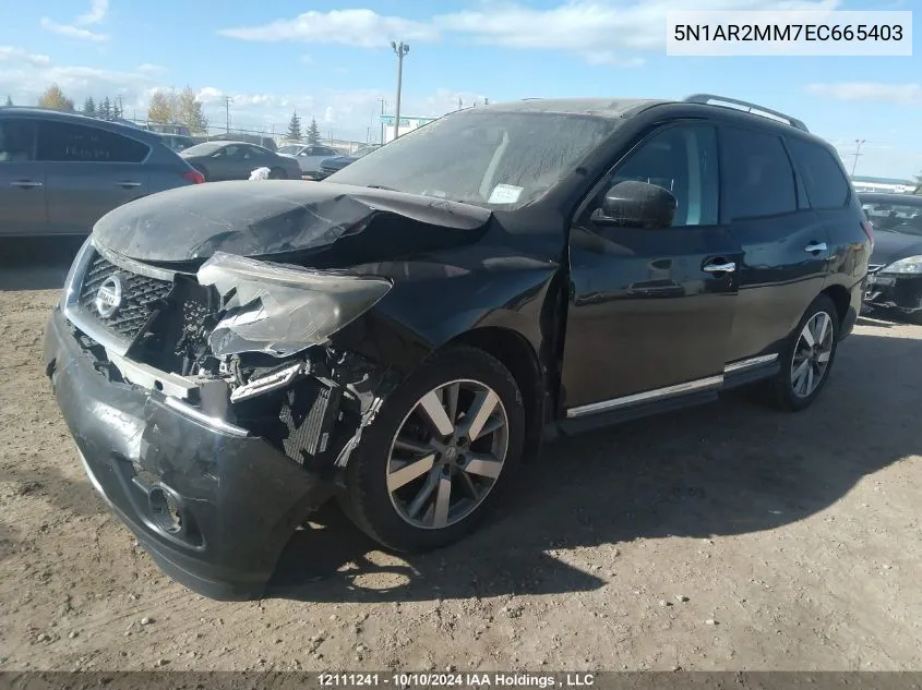 2014 Nissan Pathfinder VIN: 5N1AR2MM7EC665403 Lot: 12111241