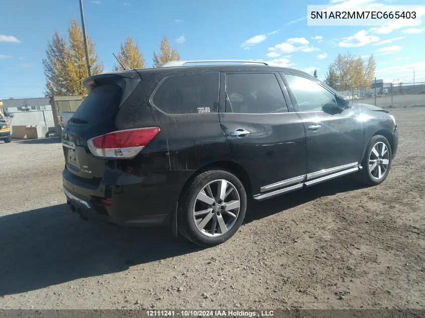 2014 Nissan Pathfinder VIN: 5N1AR2MM7EC665403 Lot: 12111241