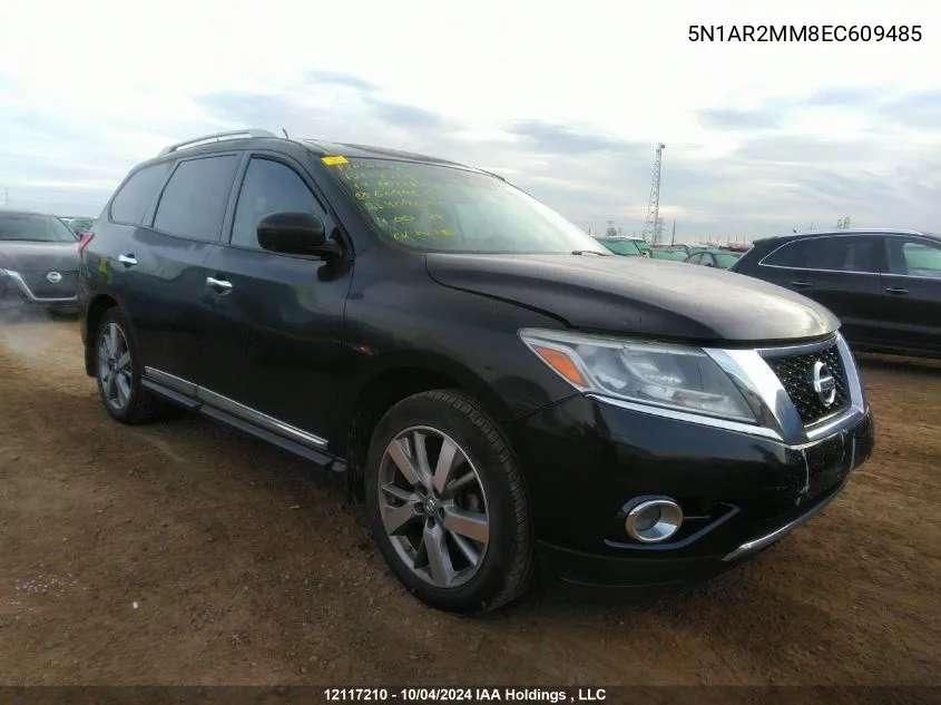 2014 Nissan Pathfinder S/Sv/Sl/Platinum VIN: 5N1AR2MM8EC609485 Lot: 12117210