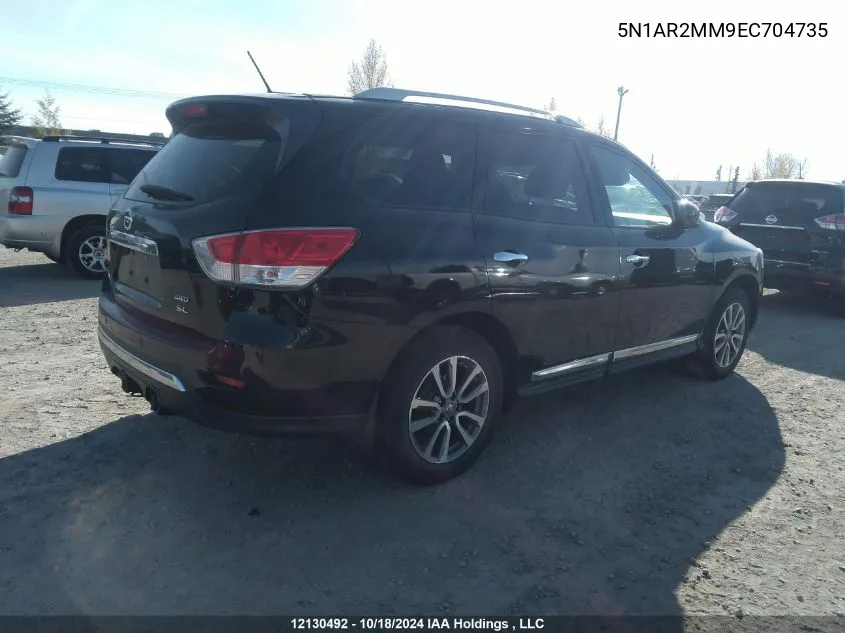 2014 Nissan Pathfinder VIN: 5N1AR2MM9EC704735 Lot: 12130492