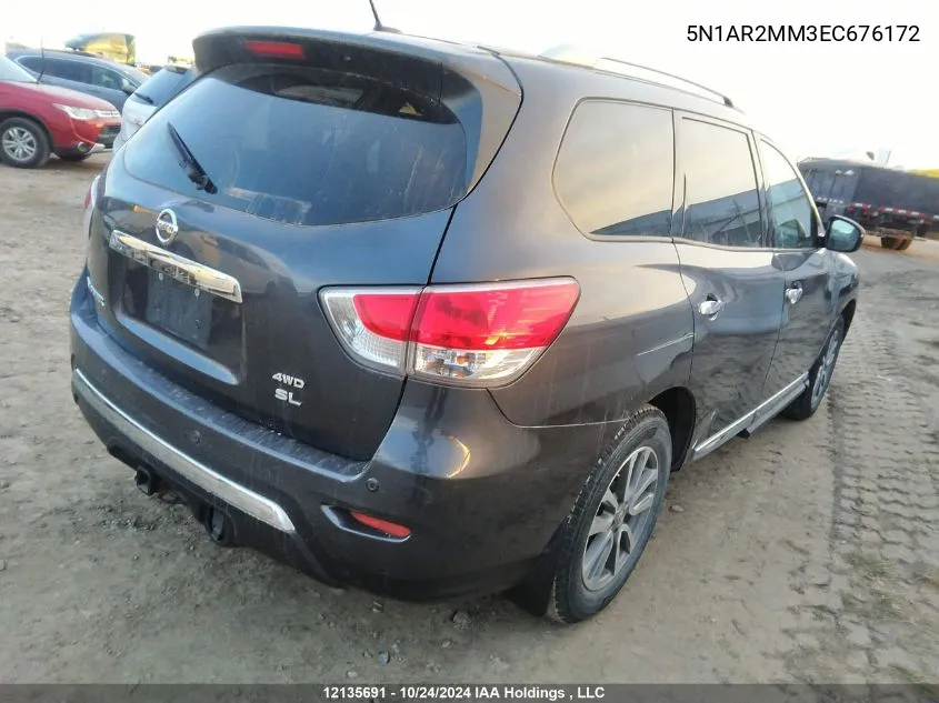 5N1AR2MM3EC676172 2014 Nissan Pathfinder