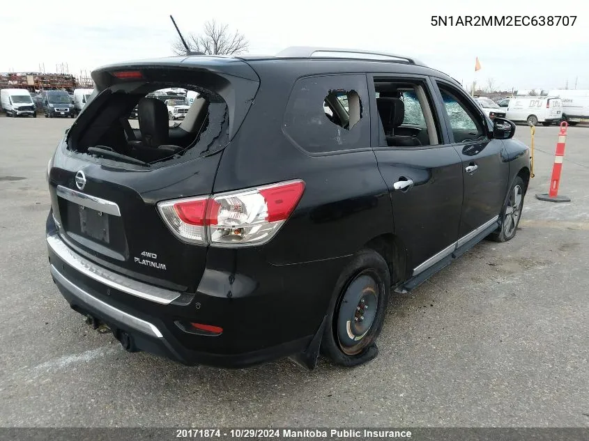 5N1AR2MM2EC638707 2014 Nissan Pathfinder Platinum