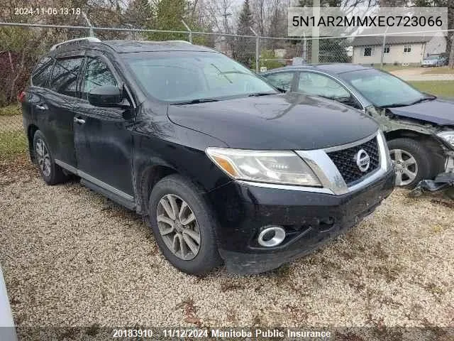 2014 Nissan Pathfinder Sl VIN: 5N1AR2MMXEC723066 Lot: 20183910