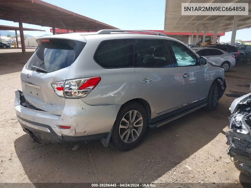 2014 Nissan Pathfinder Sl VIN: 5N1AR2MN9EC664858 Lot: 39286445