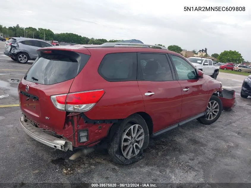 2014 Nissan Pathfinder Sv VIN: 5N1AR2MN5EC609808 Lot: 39575820