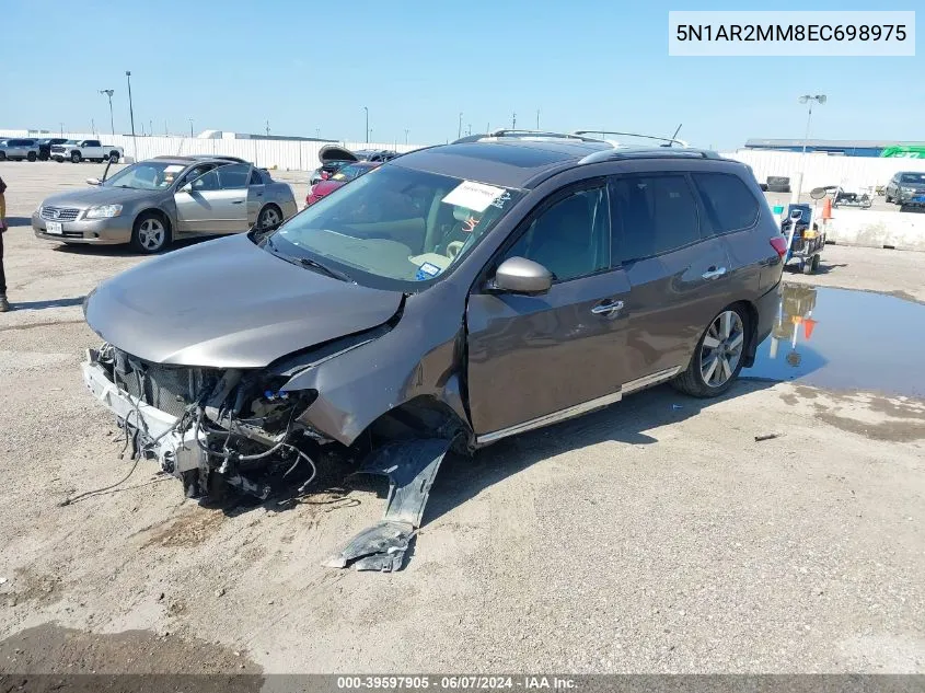 2014 Nissan Pathfinder Platinum VIN: 5N1AR2MM8EC698975 Lot: 39597905