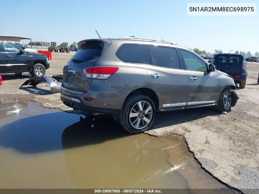 5N1AR2MM8EC698975 2014 Nissan Pathfinder Platinum