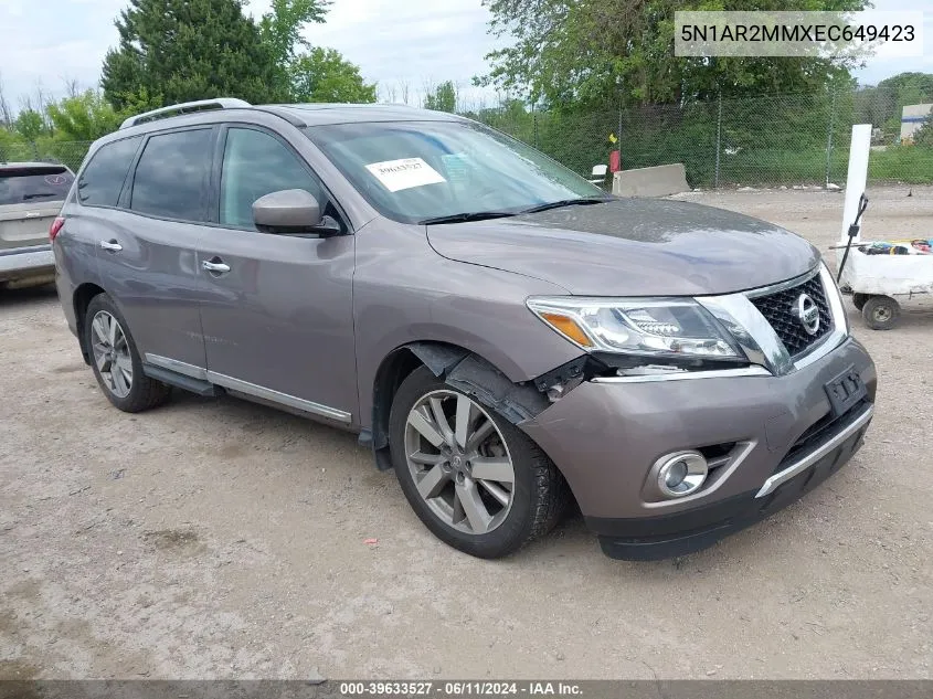 5N1AR2MMXEC649423 2014 Nissan Pathfinder Platinum