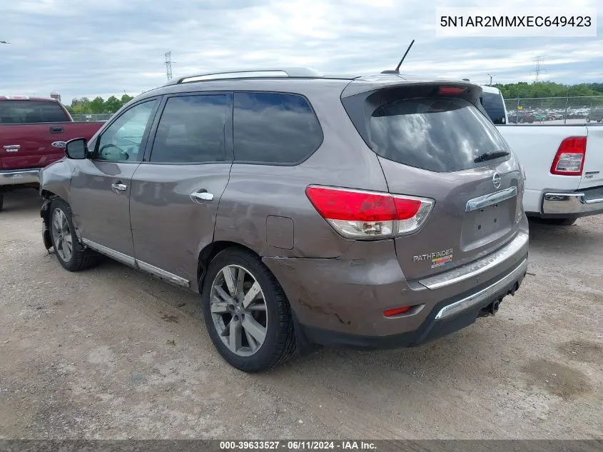 2014 Nissan Pathfinder Platinum VIN: 5N1AR2MMXEC649423 Lot: 39633527