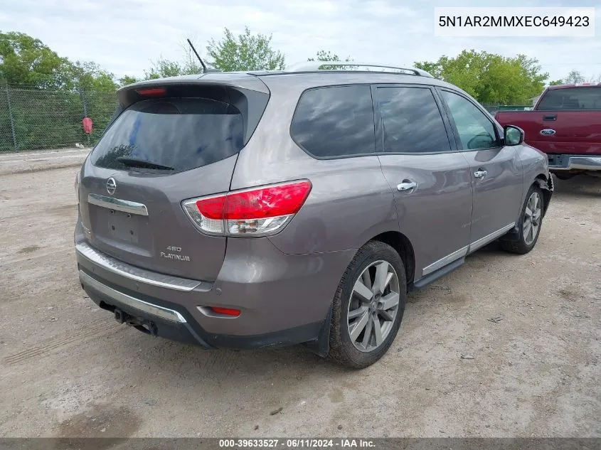 2014 Nissan Pathfinder Platinum VIN: 5N1AR2MMXEC649423 Lot: 39633527