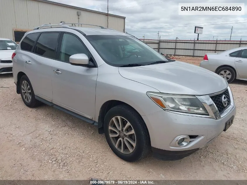 2014 Nissan Pathfinder Sl VIN: 5N1AR2MN6EC684890 Lot: 39679579