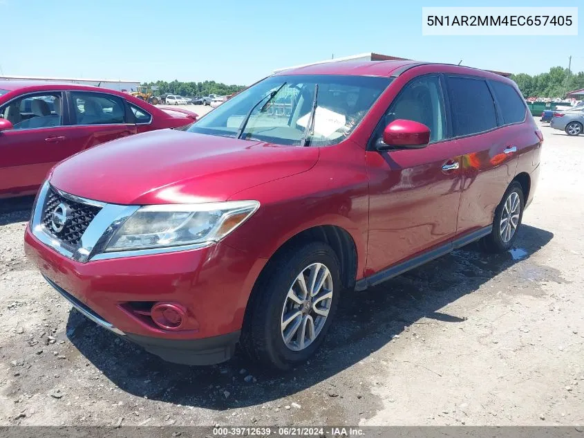 2014 Nissan Pathfinder S VIN: 5N1AR2MM4EC657405 Lot: 39712639