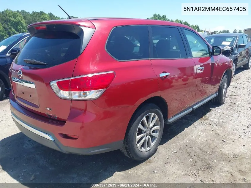 5N1AR2MM4EC657405 2014 Nissan Pathfinder S