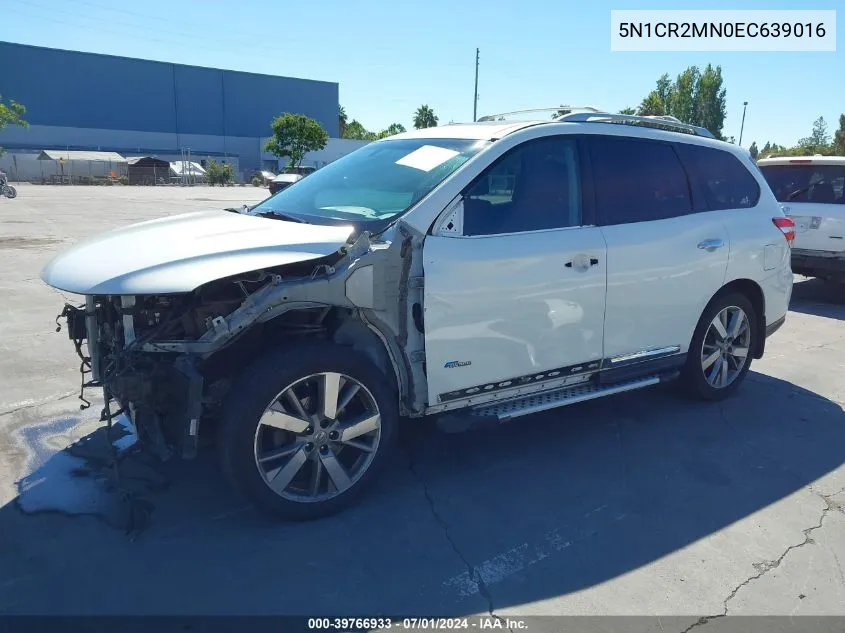 2014 Nissan Pathfinder Hybrid Platinum VIN: 5N1CR2MN0EC639016 Lot: 39766933