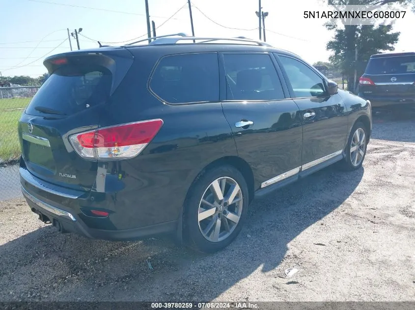 2014 Nissan Pathfinder Platinum VIN: 5N1AR2MNXEC608007 Lot: 39780259