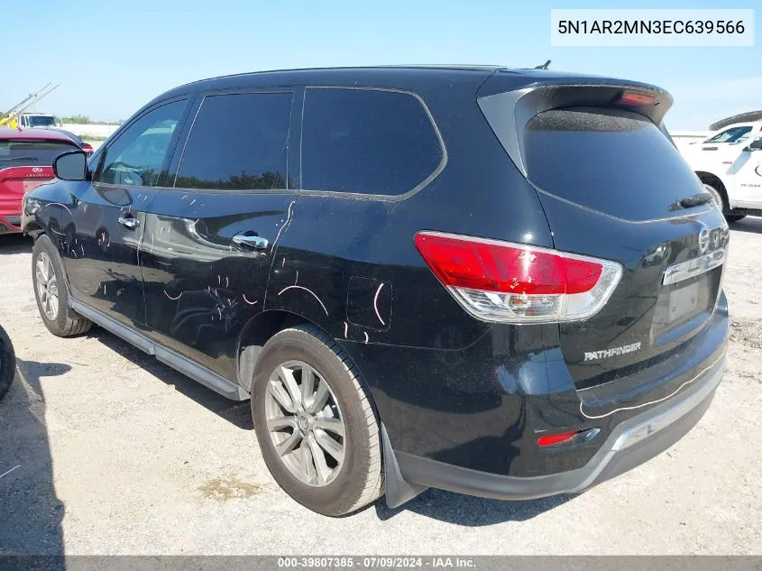 2014 Nissan Pathfinder S VIN: 5N1AR2MN3EC639566 Lot: 39807385