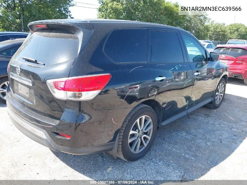 2014 Nissan Pathfinder S VIN: 5N1AR2MN3EC639566 Lot: 39807385