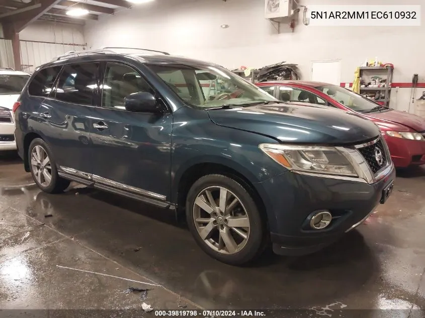 2014 Nissan Pathfinder Platinum VIN: 5N1AR2MM1EC610932 Lot: 39819798