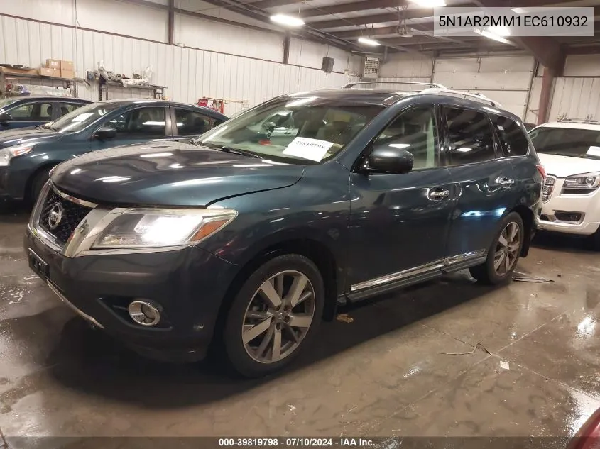 2014 Nissan Pathfinder Platinum VIN: 5N1AR2MM1EC610932 Lot: 39819798