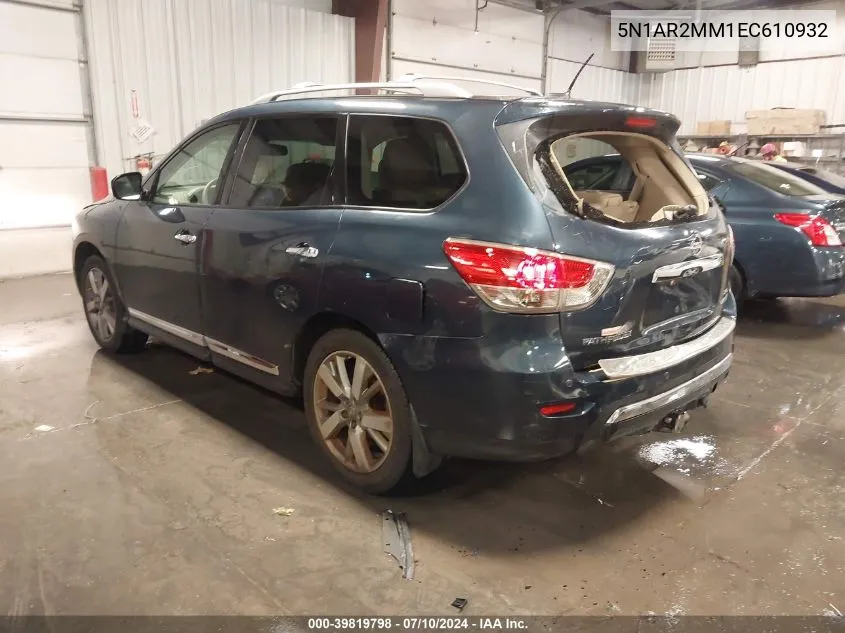 2014 Nissan Pathfinder Platinum VIN: 5N1AR2MM1EC610932 Lot: 39819798