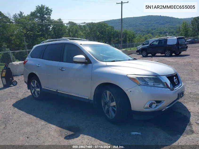 2014 Nissan Pathfinder Platinum VIN: 5N1AR2MM0EC655005 Lot: 39827460