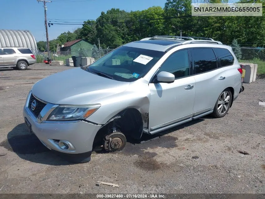 2014 Nissan Pathfinder Platinum VIN: 5N1AR2MM0EC655005 Lot: 39827460