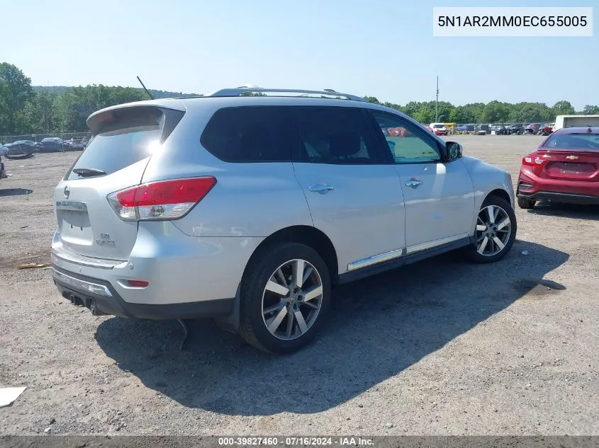 2014 Nissan Pathfinder Platinum VIN: 5N1AR2MM0EC655005 Lot: 39827460